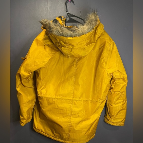 BEVERLY HILLS POLO CLUB MUSTARD YELLOW PARKA COAT - Picture 5 of 13
